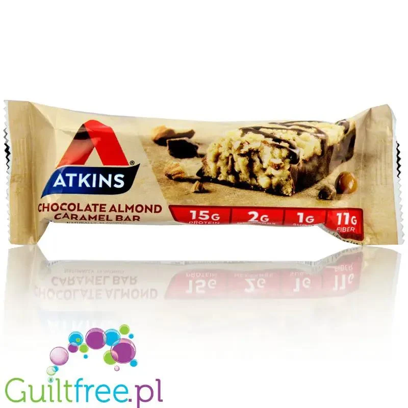Atkins Meal Chocolate Almond Caramel baton białkowy bez maltitolu (Czekolada, Karmel, Migdały)