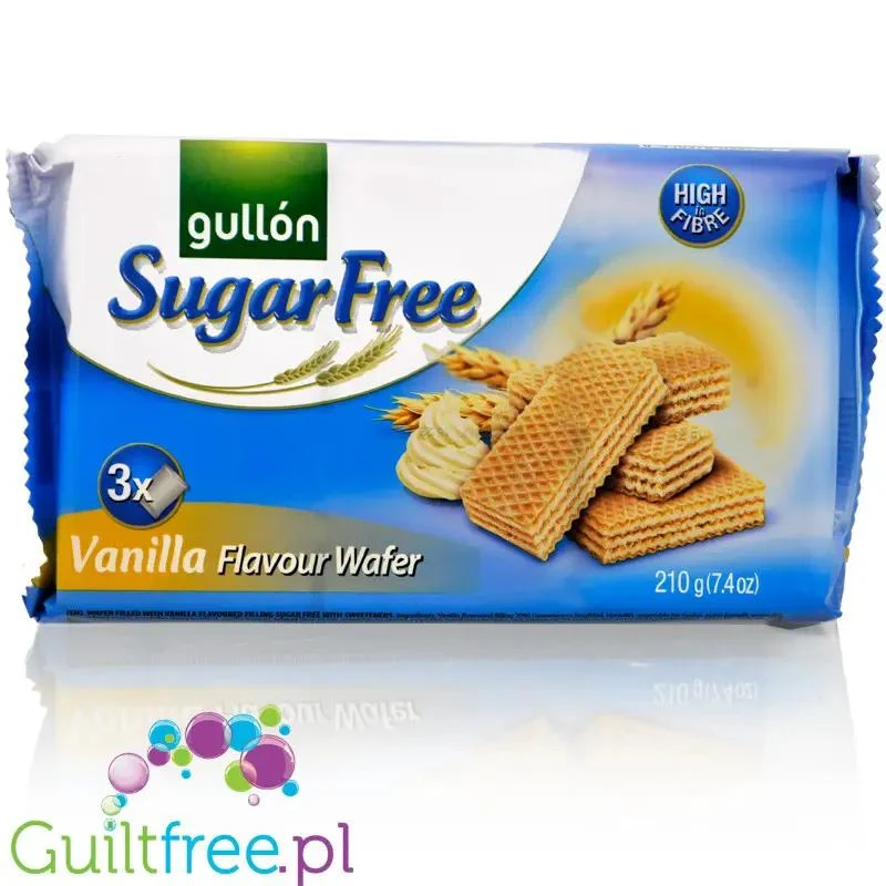 Gullón Vanilla Wafer - wafelki bez cukru z kremem waniliowym
