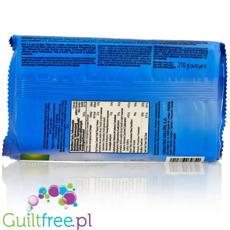 Gullón Vanilla Wafer - wafelki bez cukru z kremem waniliowym