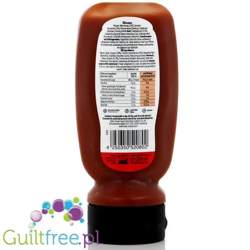 Body Attack Ketchup - sos kanapkowy bez cukru 1kcal w porcji