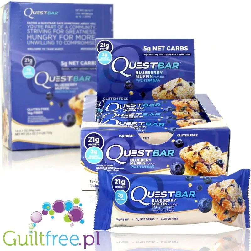 Quest Bar Blueberry Muffin pudełko x 12 batonów
