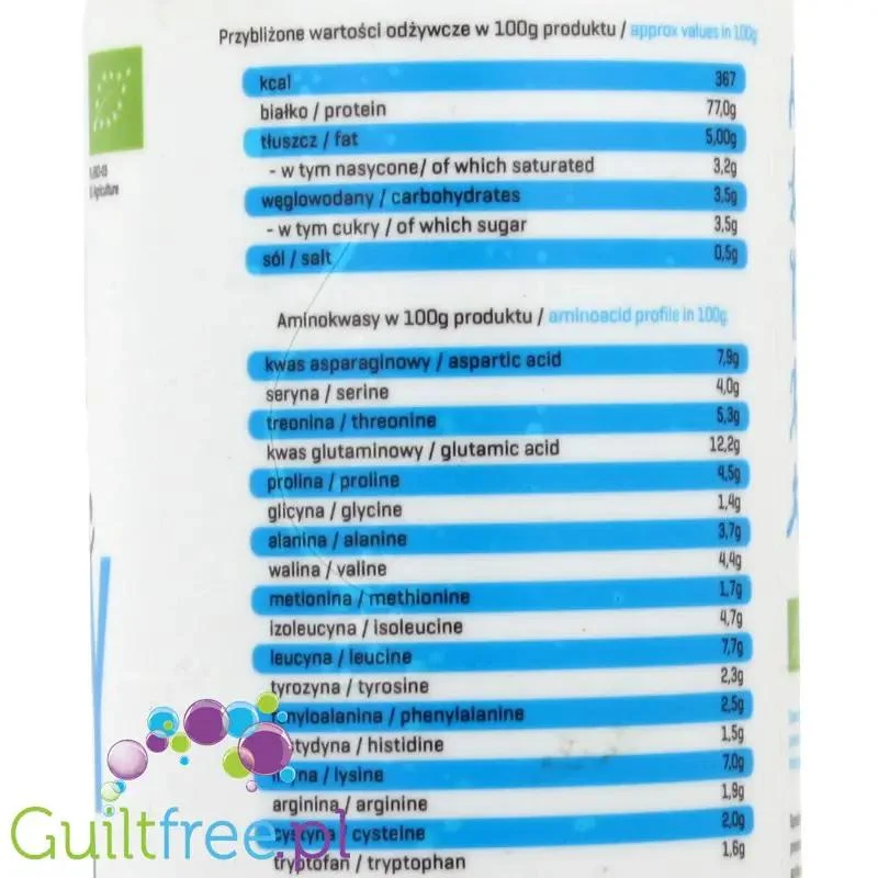 Diet Food Bio Whey organiczne białko serwatkowe 0,5kg