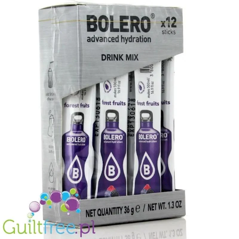 Bolero Sticks ze stewią, Owoce Leśne, 12 saszetek na 6L
