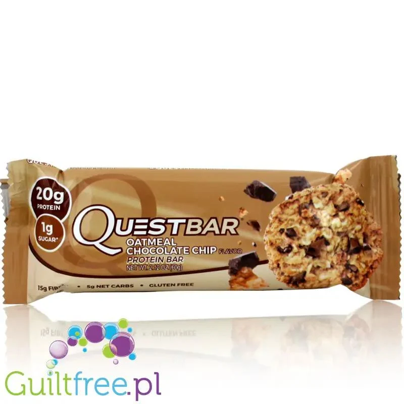 Quest Bar Oatmeal Chocolate Chip - baton proteinowy PUDEŁKO x 12 SZTUK