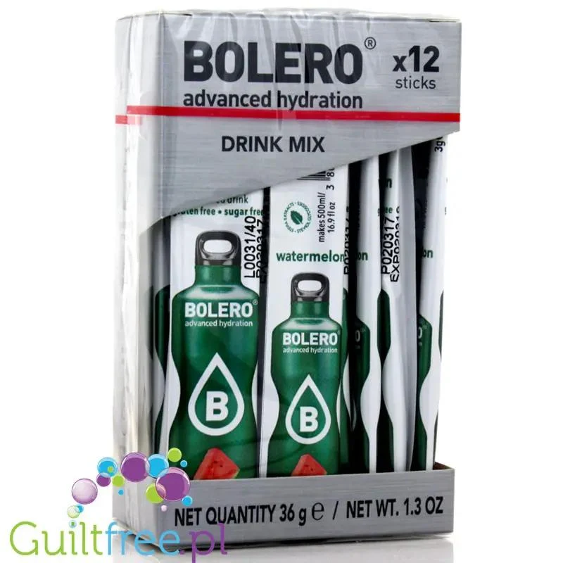 Bolero Sticks ze stewią, Arbuz, 12 saszetek na 6L