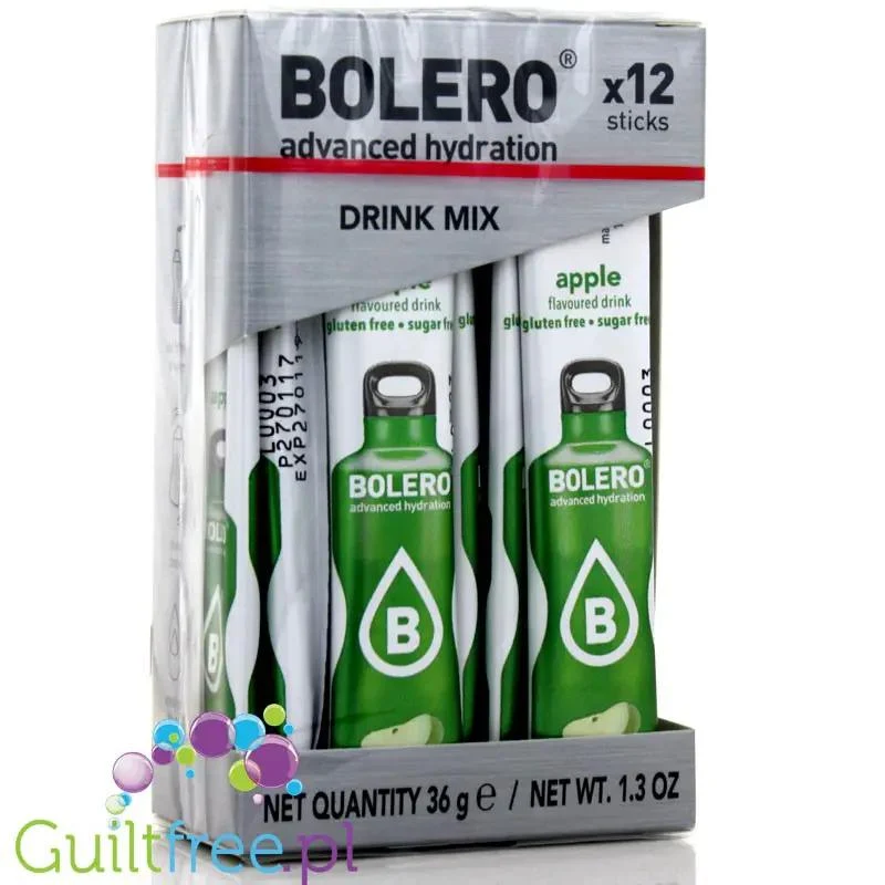 Bolero Sticks ze stewią, Jabłko, 12 saszetek na 6L