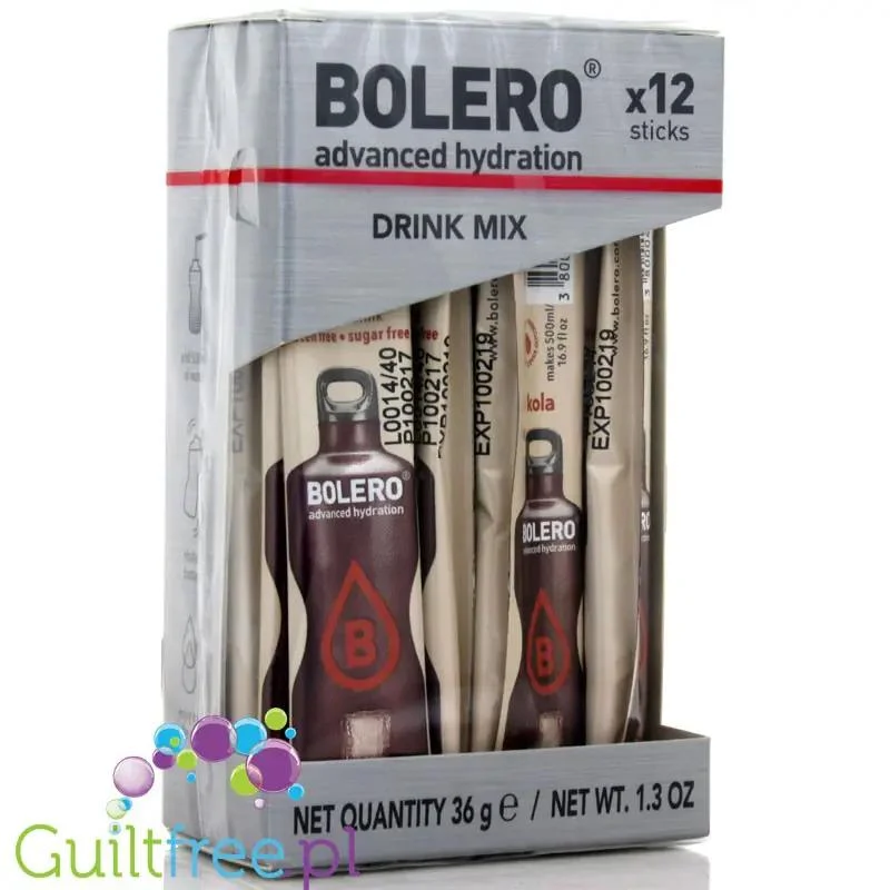 Bolero Sticks ze stewią, Cola, 12 saszetek na 6L