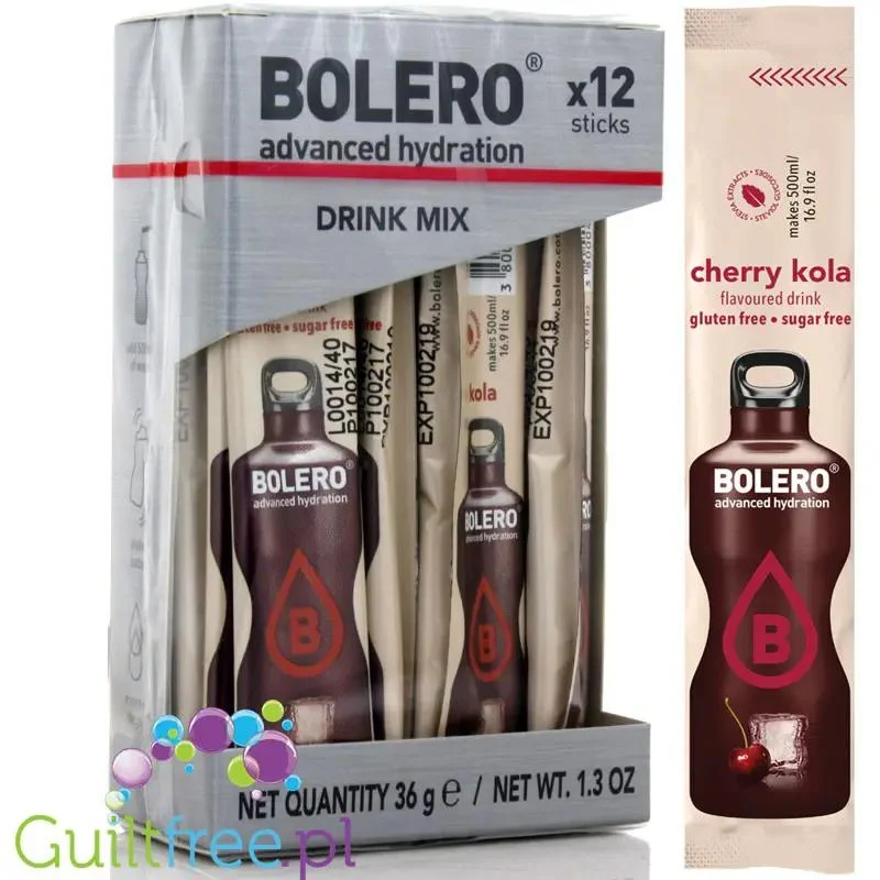 Bolero Sticks ze stewią, Cola, 12 saszetek na 6L