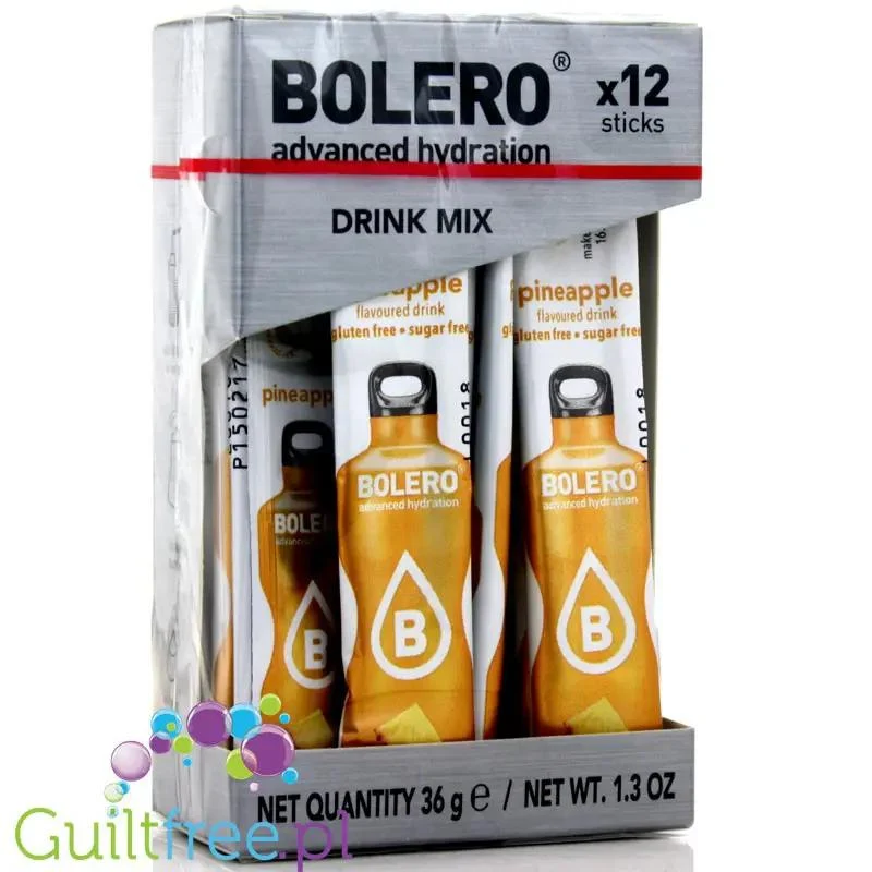 Bolero Sticks ze stewią, Ananas, 12 saszetek na 6L