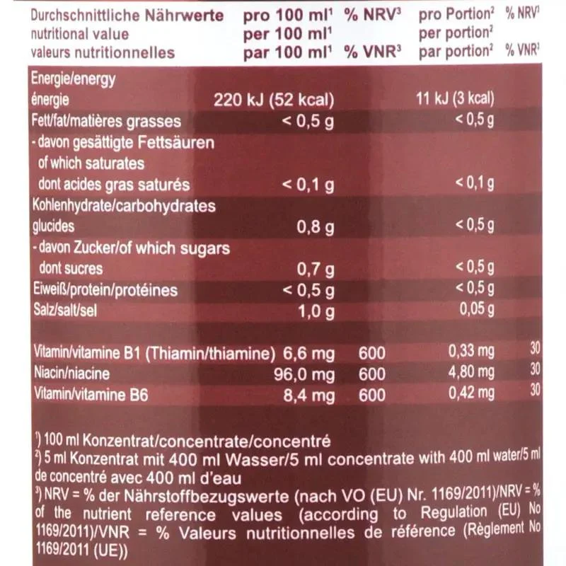 Vital Drink Granat & Żurawina 1L - koncentrat bez cukru z L-karnityną i witaminami