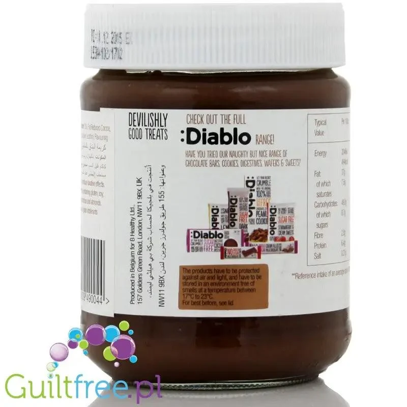 Diablo krem orzechowo-czekoladowy bez cukru