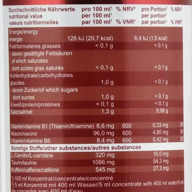 Vital Drink Wiśnia & Banan 1L - koncentrat bez cukru z L-karnityną i witaminami