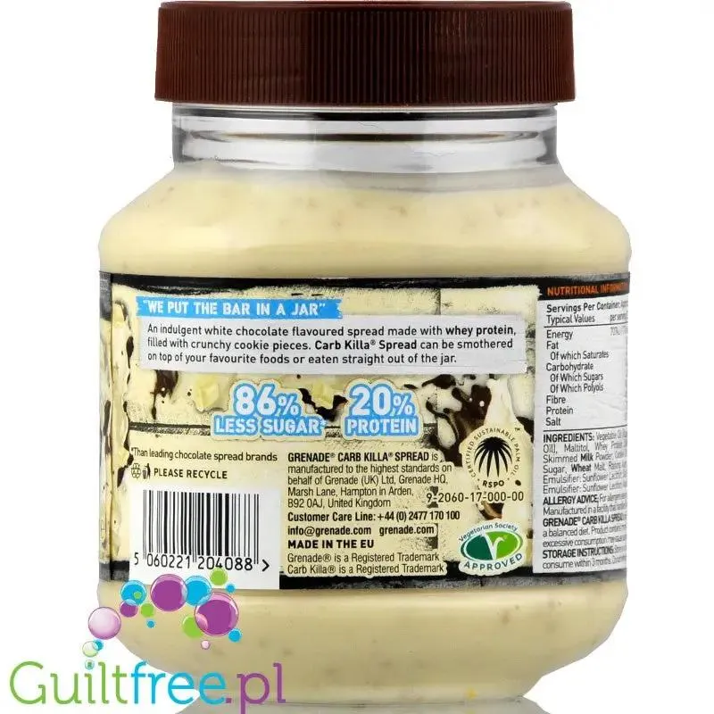 Grenade Carb Killa White Chocolate Cookie krem biała czekolada z WPC