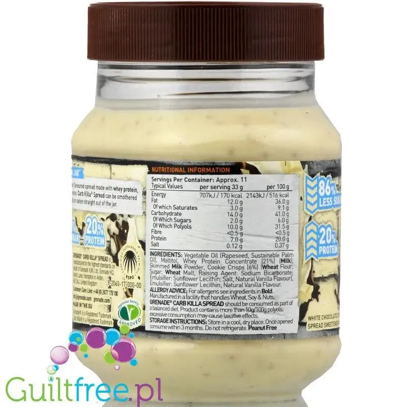 Grenade Carb Killa White Chocolate Cookie krem biała czekolada z WPC