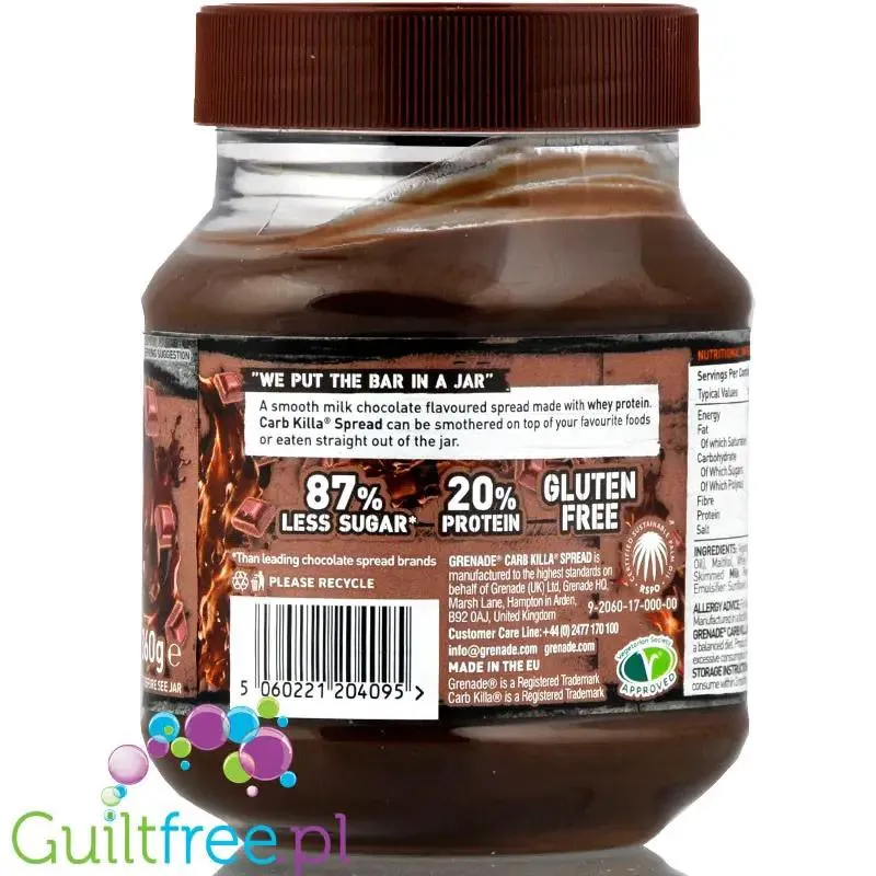 Grenade Carb Killa Milk Chocolate krem czekoladowy z WPC