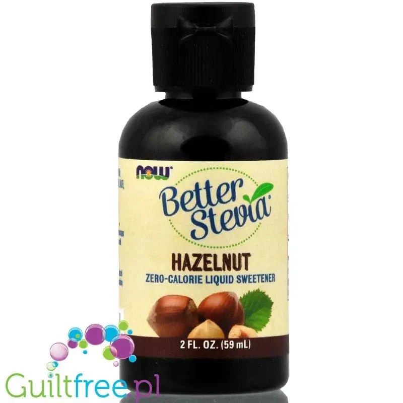 NOW Foods Better Stevia Hazelnut - Orzech Laskowy organiczny aromat ze stewią