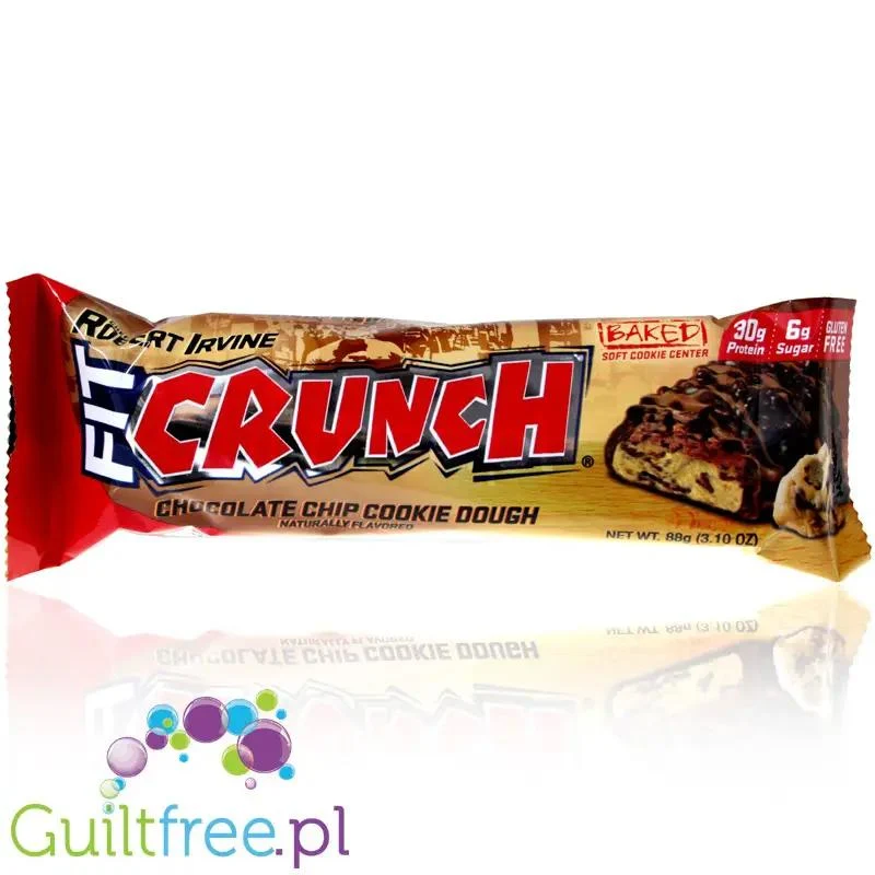 Fit Crunch Chocolate Chip Cookie Dough XXL - baton 30g białka, Kruche Ciastka & Czekolada
