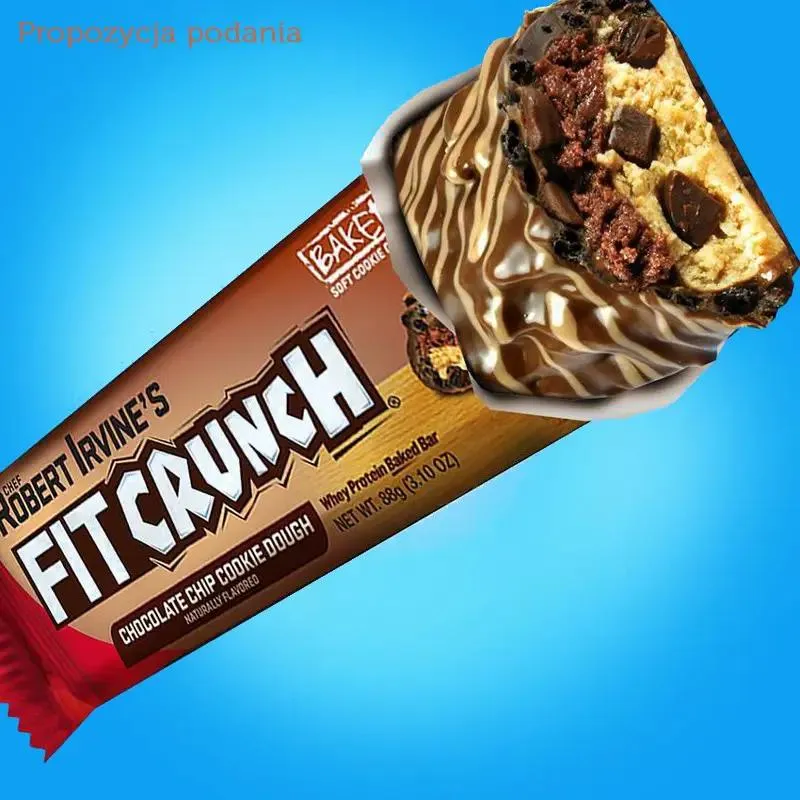 Fit Crunch Chocolate Chip Cookie Dough XXL - baton 30g białka, Kruche Ciastka & Czekolada