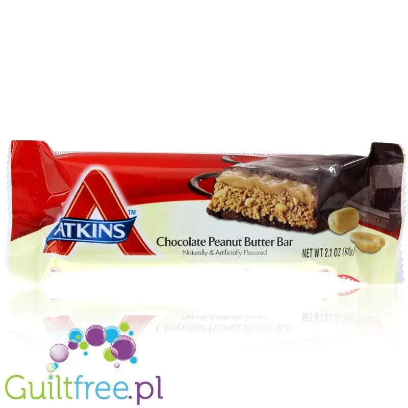 Atkins Meal Chocolate Peanut - Czekolada & Masło Orzechowe, baton 17g białka, 9g błonnika