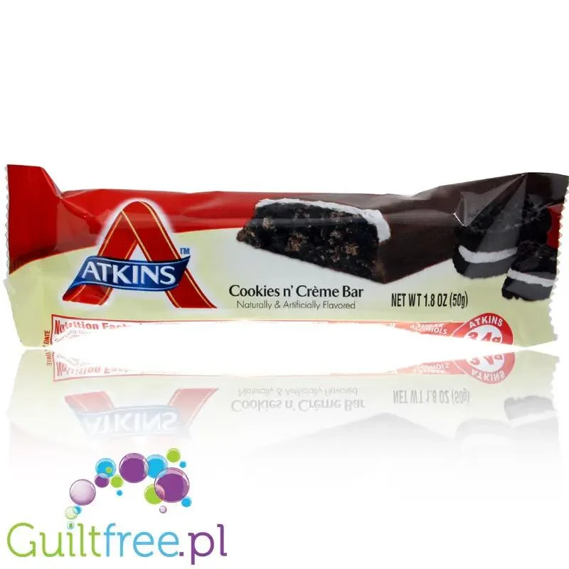 Atkins Meal Cookies n' Creme , baton 14g białka, 1g cukru