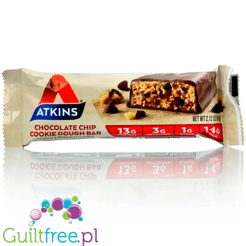 Atkins Meal Chocolate Chip Cookie Dough PUDEŁKO x 5 batonów
