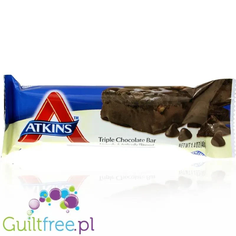 Atkins Snack Triple Chocolate - baton Potrójna Czekolada, baton 12g białka, 4g węglowodanów