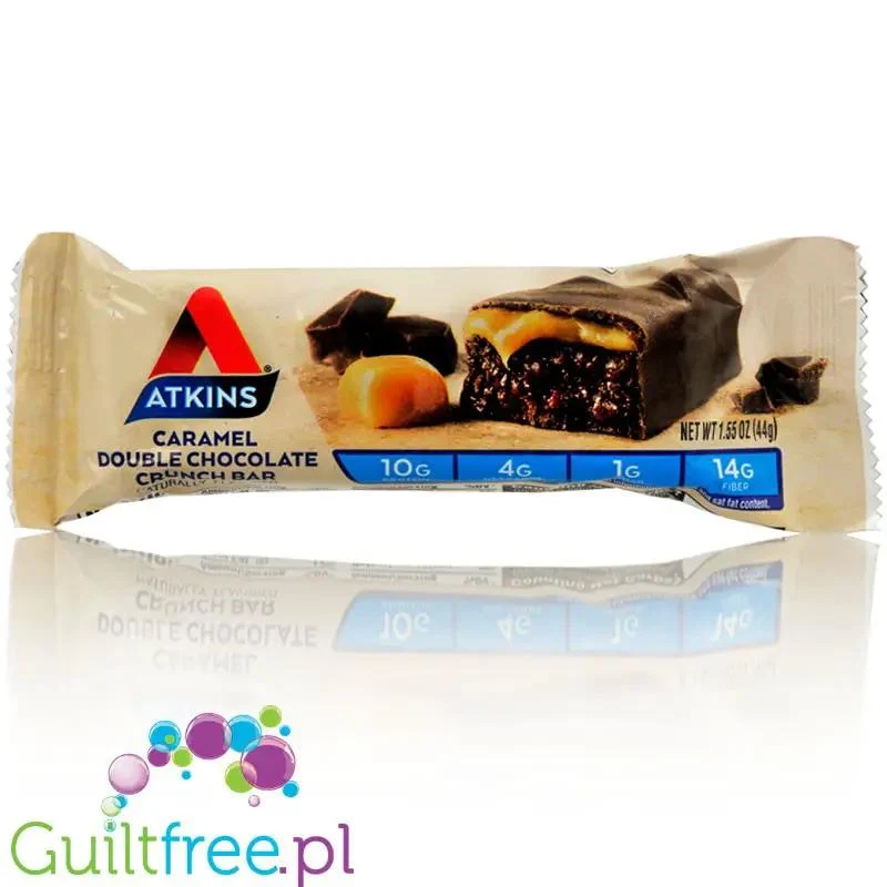 Atkins Snack Caramel Double Chocolate Crunch -Karmel & Mleczna Czekolada, baton białkowy