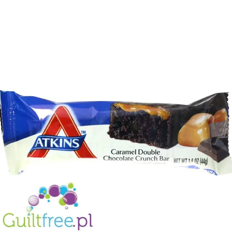 Atkins Snack Caramel Double Chocolate Crunch -Karmel & Mleczna Czekolada, baton białkowy