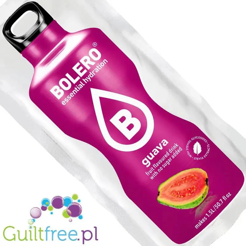 Bolero Drink Guava 9g - saszetka do napojów bez cukru ze stewią, Guawa