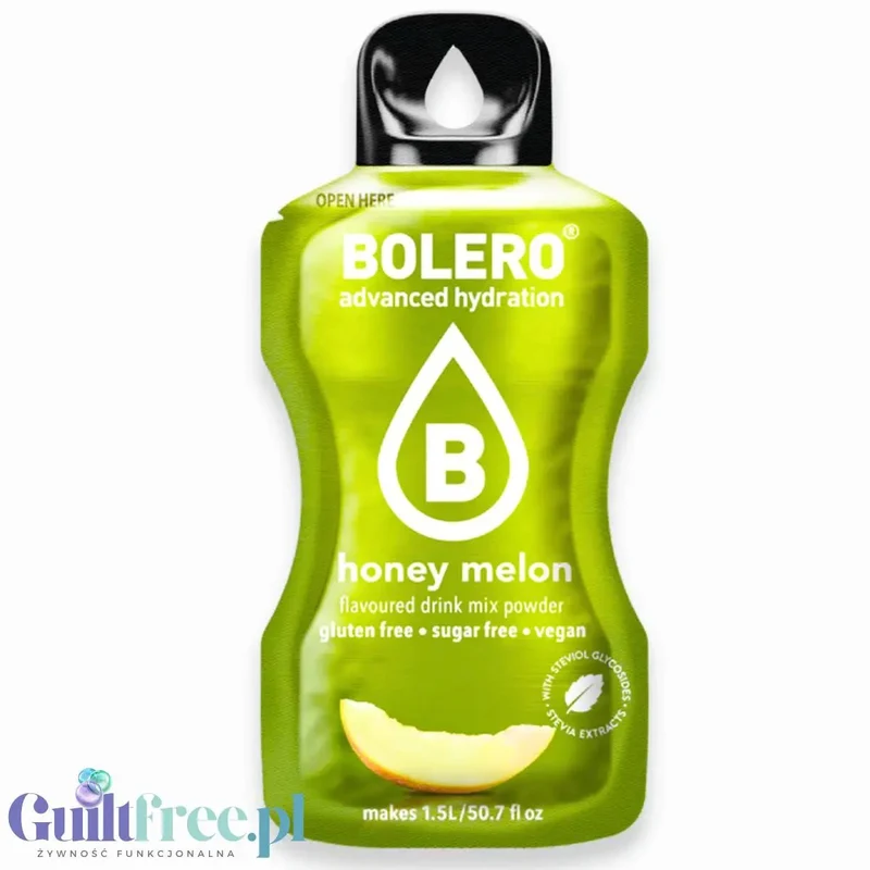 Bolero Drink Honey Melon 9g - saszetka do napojów bez cukru ze stewią, Melon Miodowy