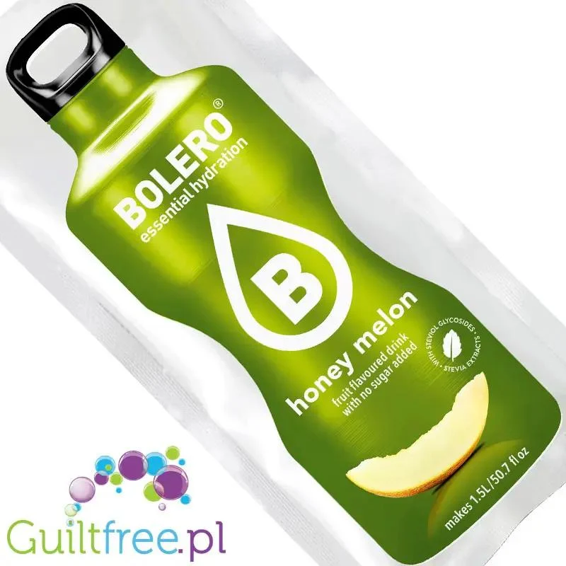 Bolero Drink Honey Melon 9g - saszetka do napojów bez cukru ze stewią, Melon Miodowy