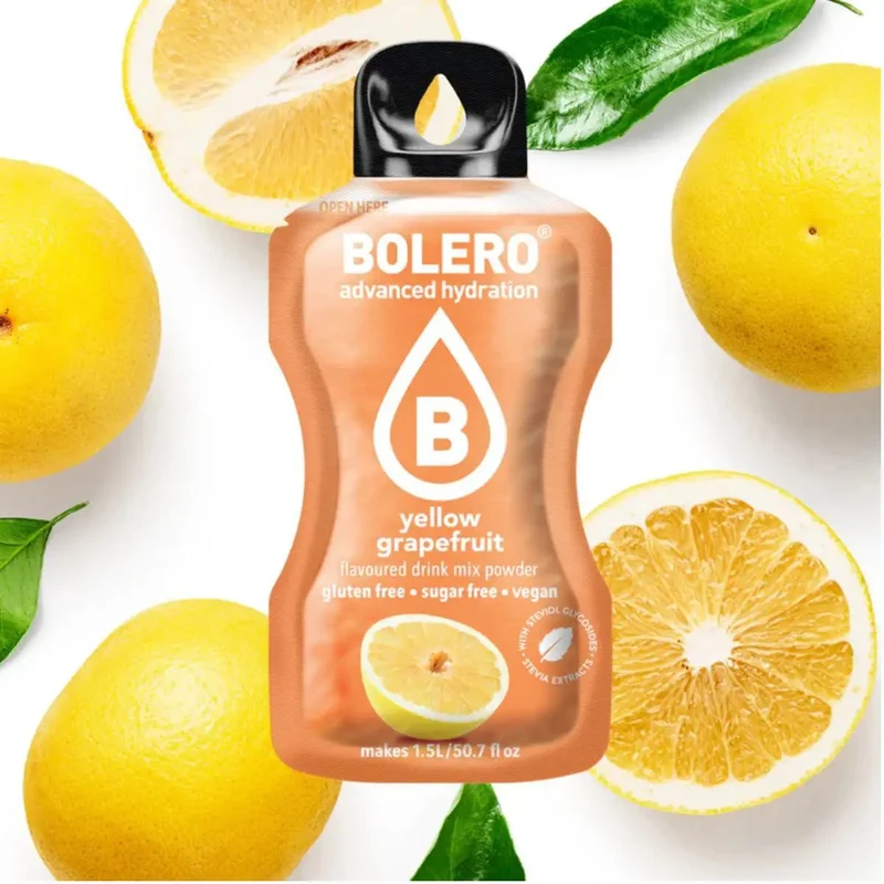 Bolero Drink Yellow Grapefruit 9g - saszetka do napojów bez cukru ze stewią, Żółty Grapefruit