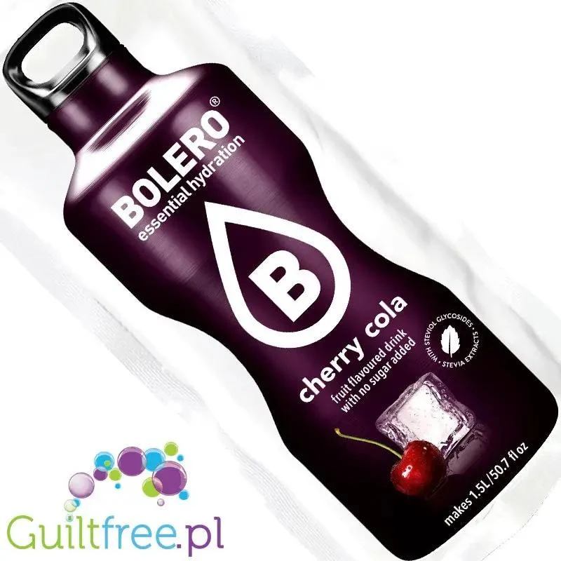 Bolero Drink Cherry Kola 9g - napój instant w saszetce, ze stewią, smak wiśniowa cola