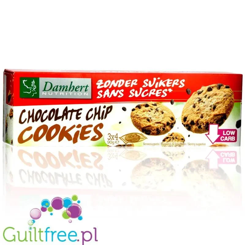 Damhert Chocolate Chip Cookies - ciastka z czekoladą bez dodatku cukru