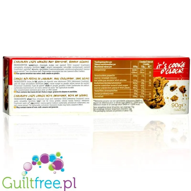 Damhert Chocolate Chip Cookies - ciastka z czekoladą bez dodatku cukru