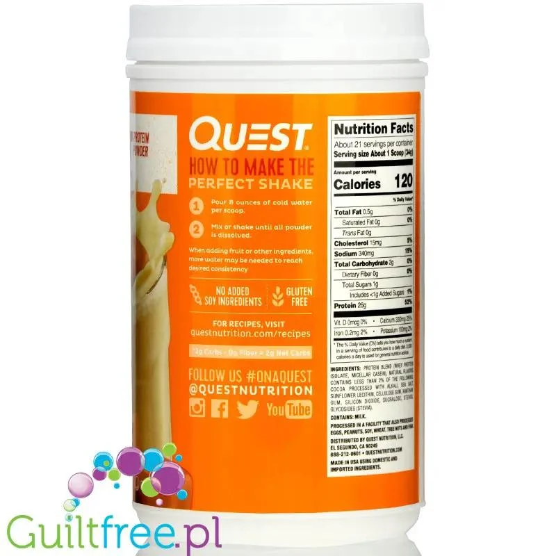 Quest Protein Powder, Salted Caramel - Mieszanka Białkowa Solony Karmel