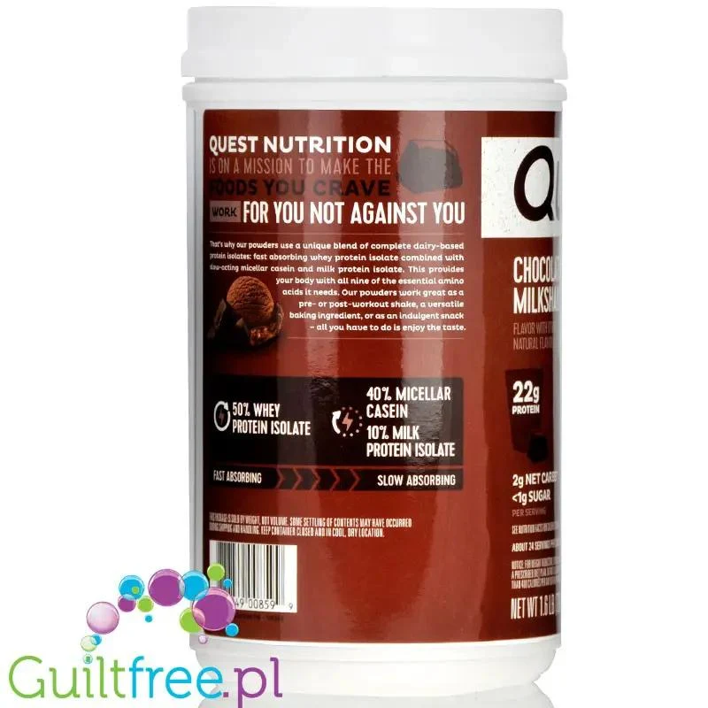 Quest Protein Powder, Chocolate Milkshake - Odżywka białkowa