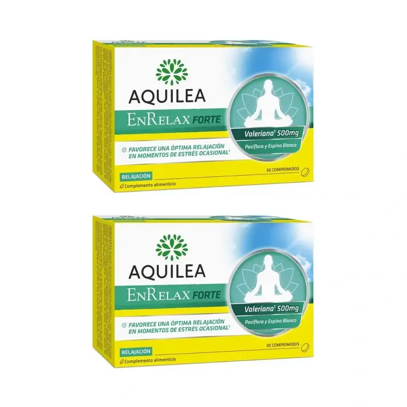 Aquilea Enrelax Forte 500 Mg Valerian + Hawthorn + Passionflower, 2X30 Tablets