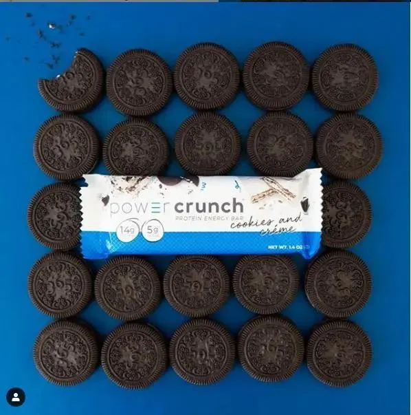 Power Crunch Cookies & Creme PUDEŁKO x 12 SZT - proteinowy wafelek ze stewią