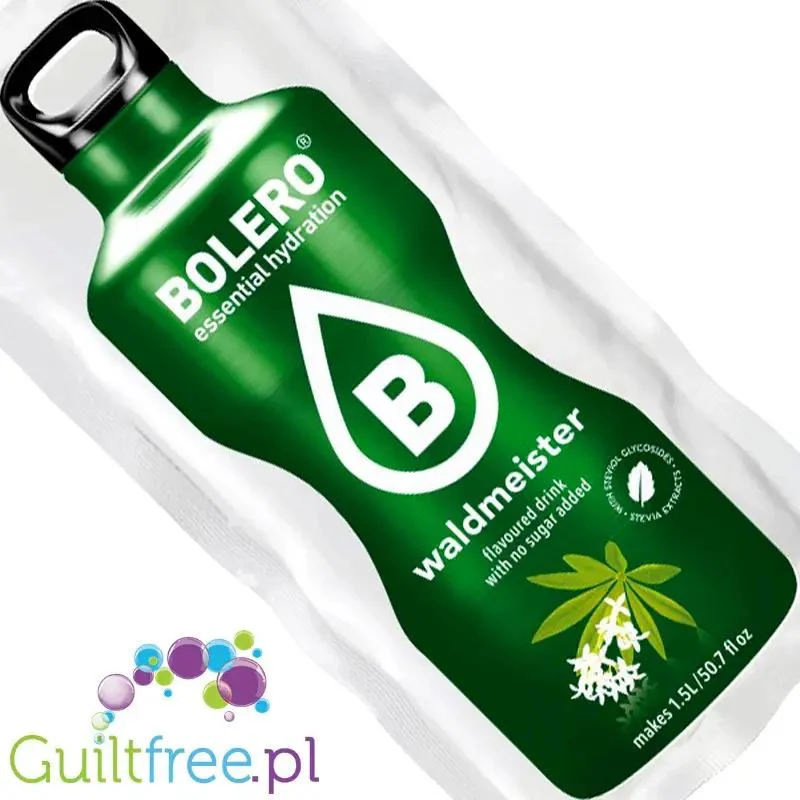 Bolero Drink Waldmeister 9g - saszetka do napojów bez cukru ze stewią, Marzanka