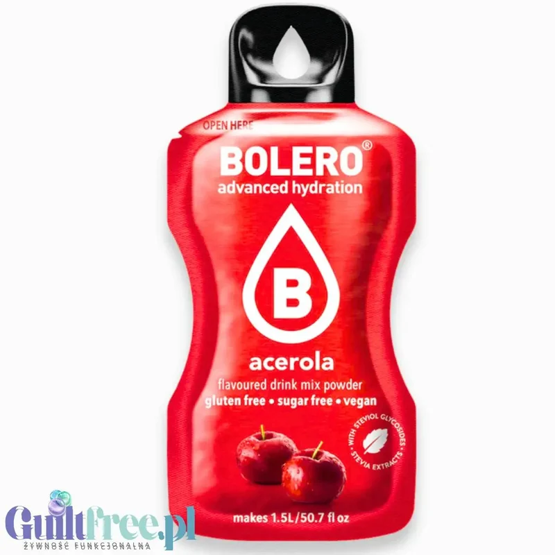 Bolero Drink Acerola 9g - napój instant w saszetce, ze stewią, smak owoce aceroli