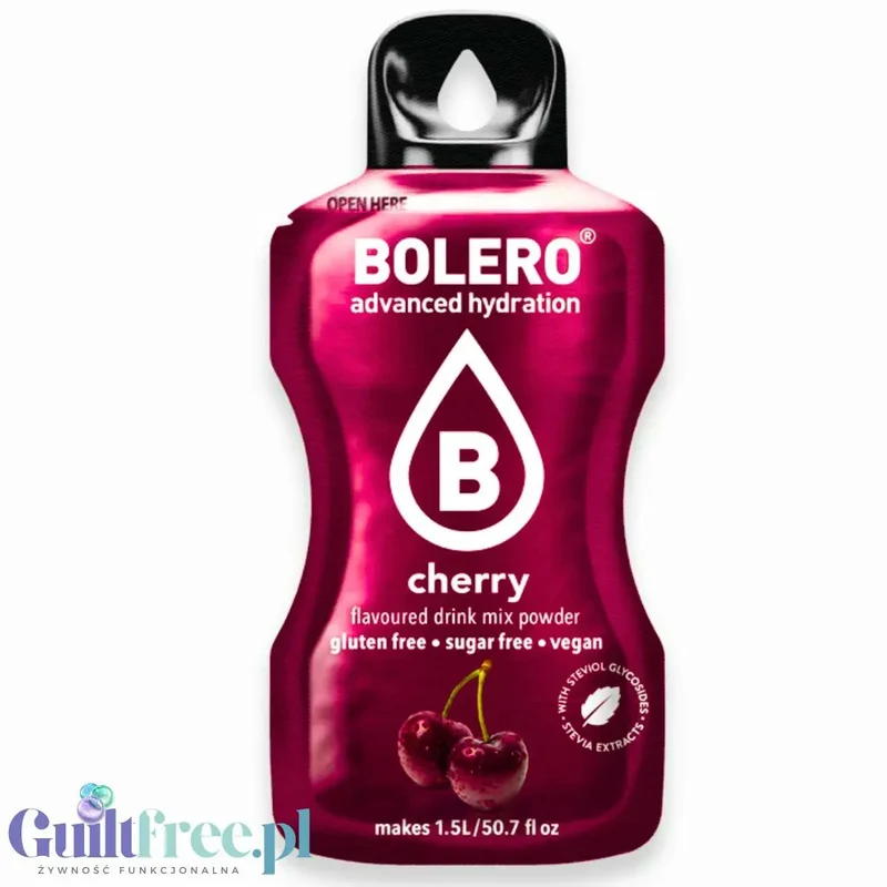 Bolero Drink Cranberry 9g - saszetka do napojów bez cukru ze stewią, Żurawina