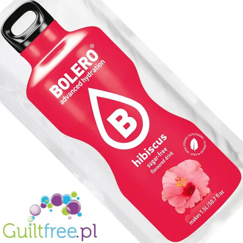 Bolero Drink Hibisucs 9g - saszetka do napojów bez cukru ze stewią, Hibiskus