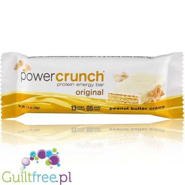 Power Crunch Peanut Butter Creme - proteinowy wafelek ze stewią 13g białka, Biała Czekolada & Masło Orzechowe