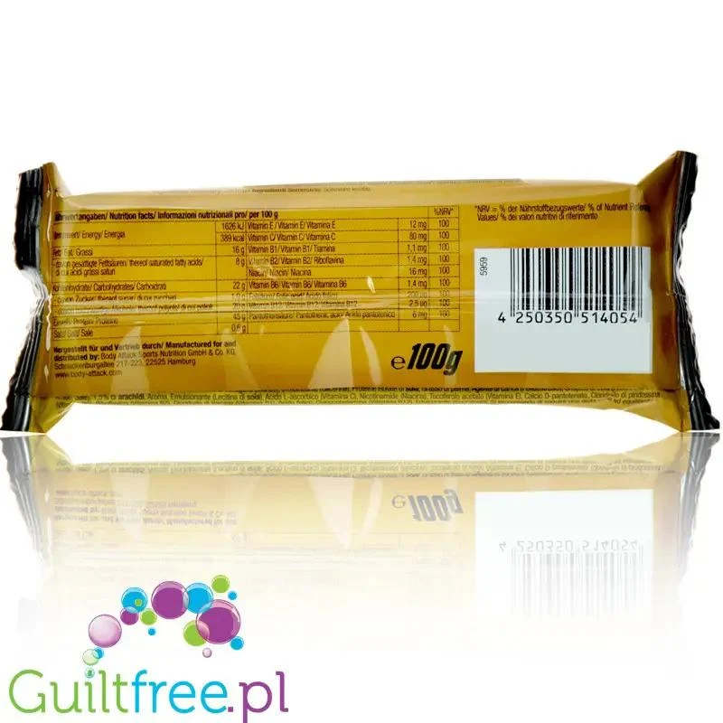 Carb Control Peanut Butter - wielki sycący baton 45g białka, smak Masło Orzechowe 45g