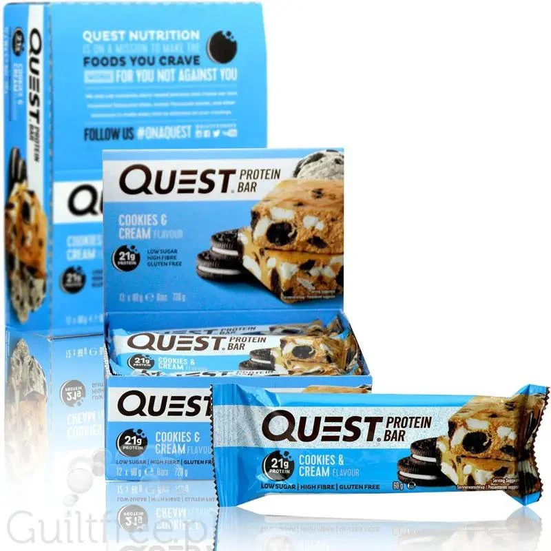 Quest Bar Cookies & Cream PUDEŁKO