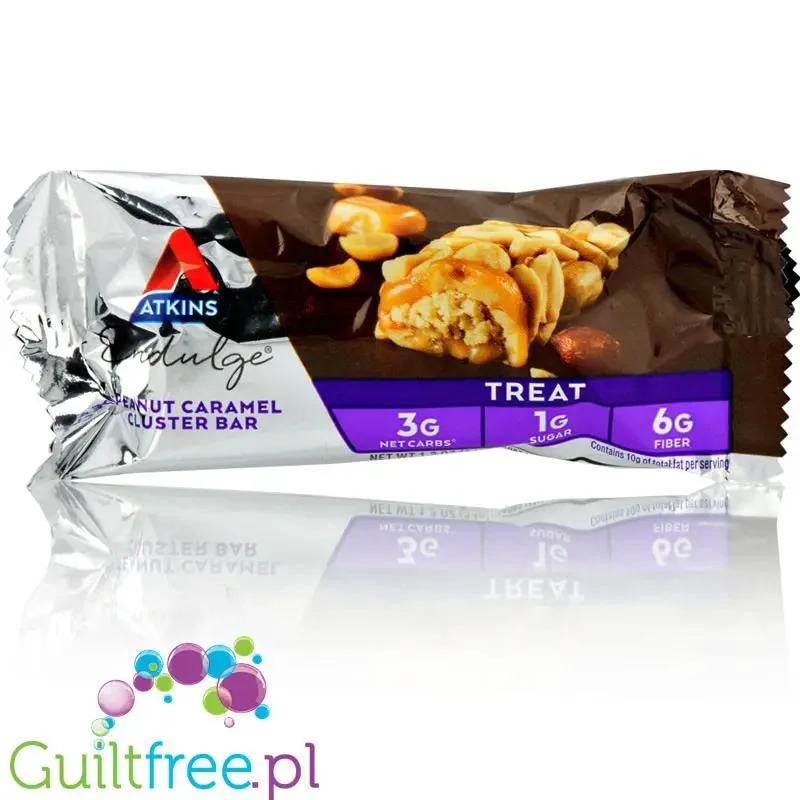 Atkins Endulge Peanut Caramel Cluster PUDEŁKO - Baton karmelowy z orzechami, niskie IG, 3g węglowodanów