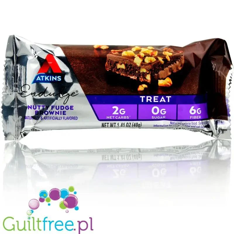 Atkins Endulge Nutty Fudge Brownie - brownie krówkowo-orzechowe, niskie IG, 2g węglowodanów