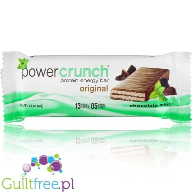 Power Crunch Mint & Chocolate - proteinowy wafelek ze stewią