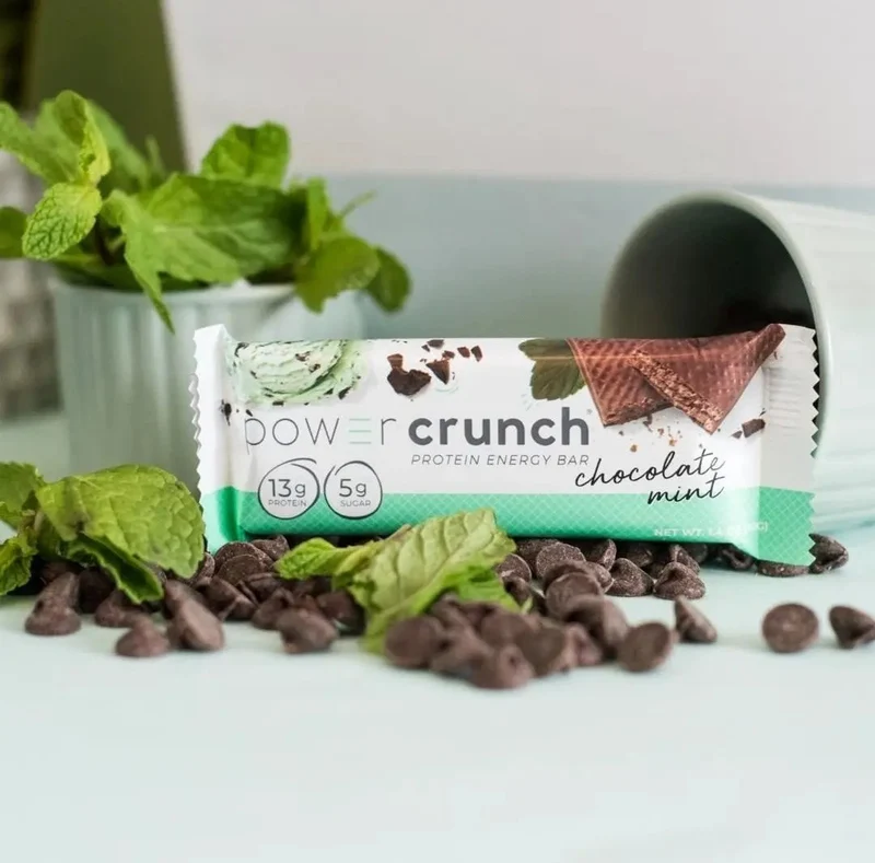 Power Crunch Mint & Chocolate - proteinowy wafelek ze stewią